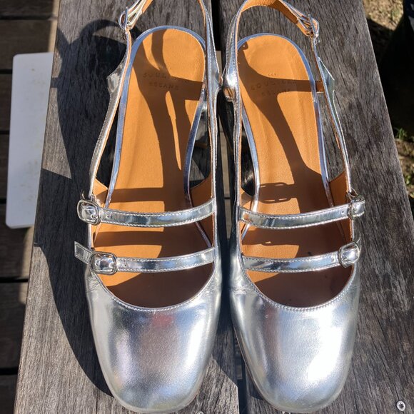 Sezane Paula Babies Silver Mirror - Size 8 - Picture 4 of 5
